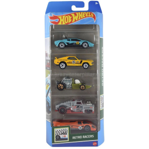 MATTEL Kisautó Hot Wheels Retro Racers 5db-os