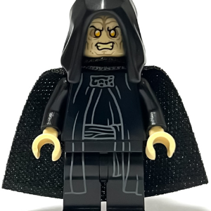 LEGO Minifigura sw1263 Emperor Palpatine - Spongy Cape, Hood Basic, Yellow Eyes